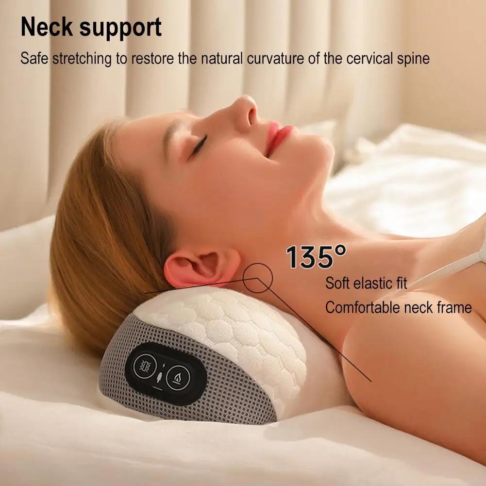 Multifunksjon nakke skulder massasjepute med varmevibrasjon Memory Foam massasjepute
