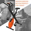 Pomarańczowo+Czarny Składany Rower Cardio Indoor z Wyświetlaczem LED Rower Dynamiczny Rower Treningowy Rower do Spinningu Sprzęt Treningowy 40*65*110cm