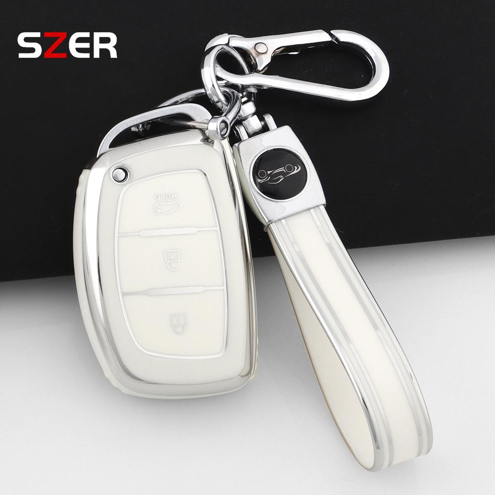 3 4 Tasten TPU Auto Smart Key Hülle Abdeckung Schlüsselanhänger Für Hyundai Tucson Santa Fe Rena Sonata Elantra Creta Ix35 Ix45 I10 I30 I40