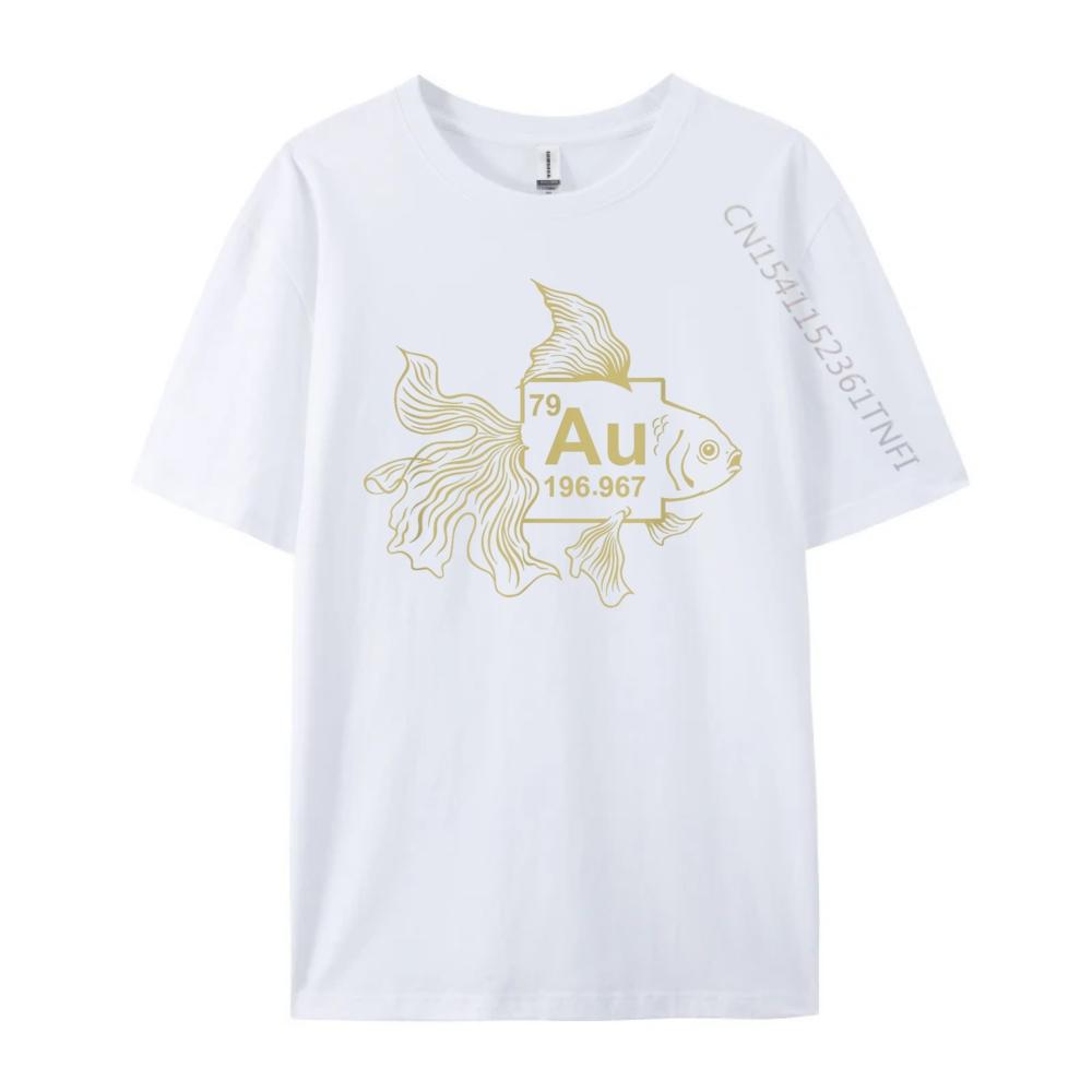 Goldfish Shirt  Gold fish shirt  AU Chemistry Science Graphic T Shirts Men Clothes Camisetas Hombre Large Size Illustration
