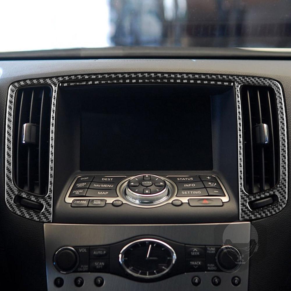 Mittlere Luftausströmerabdeckung Zierleiste Für 2007-2013 Infiniti G37 Echte Kohlefaser