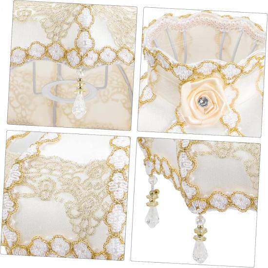 Renaissance Style Lampshade Tassels Vintage European Design Drum Lampshade Easy Install for Desk