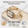 38/40/41/42/44/45mm Beads Metal Link Strap Crystal Adjustable Watch Band for Apple Wristband Universal Beads Bracelet Loop Strap