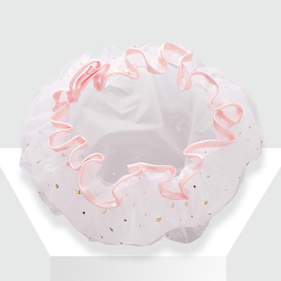 Bath Hat Star Pattern Double Layer PVC Kids Shower Shampoo Cap for Bathroom