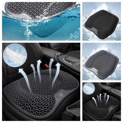 Car Seat Cushion Elastic Honeycomb Design Gel Car Seat Cushion - Breathable Soft Easy-to-Clean Comfortable Support Accessory