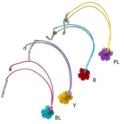 Hollow Flower Charm Necklace Acrylic Flower Necklace Adjustable Flower Pendant Necklaces Jewelry for Womens Girls