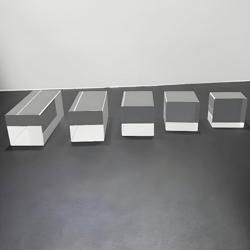 5pcs Transparent Acrylic Column Display Stand 3D Square for Dessert Cake Merchandise Cosmetics Jewelry Bases Decor Accessories
