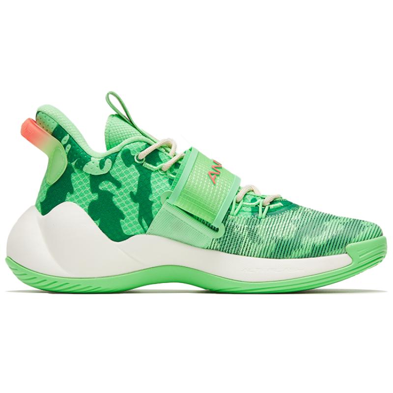 Anta Water Flower 3 Low-Top Performance Basketball Shoes Men's Green Sneakers 112221623-4