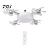 Foldable Blade Ceiling Fan 3/4/5 with Light & Remote Control, 2-in-1 Silent LED Drone Bedroom Blades, 3-Speed Dimmable E27 Socket for Kitchen