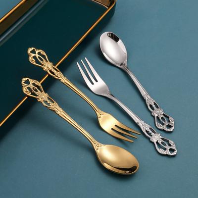 Relief Pattern Coffee Spoon Rust-resistant Stainless Steel School Canteen Dessert K Restaurant