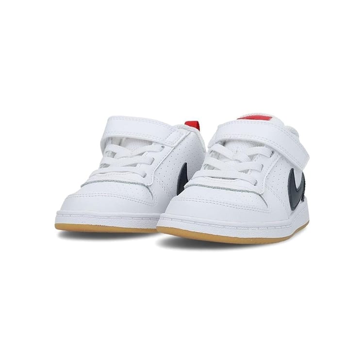 Nike Court Borough Low Top Skateboard Shoes White Blue Red Infant And Toddler 870029-105