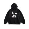 Unisex Oversized Hoodie With Vintage Dog Print - Japanese Streetwear Style Cotton Blend Casual Wear