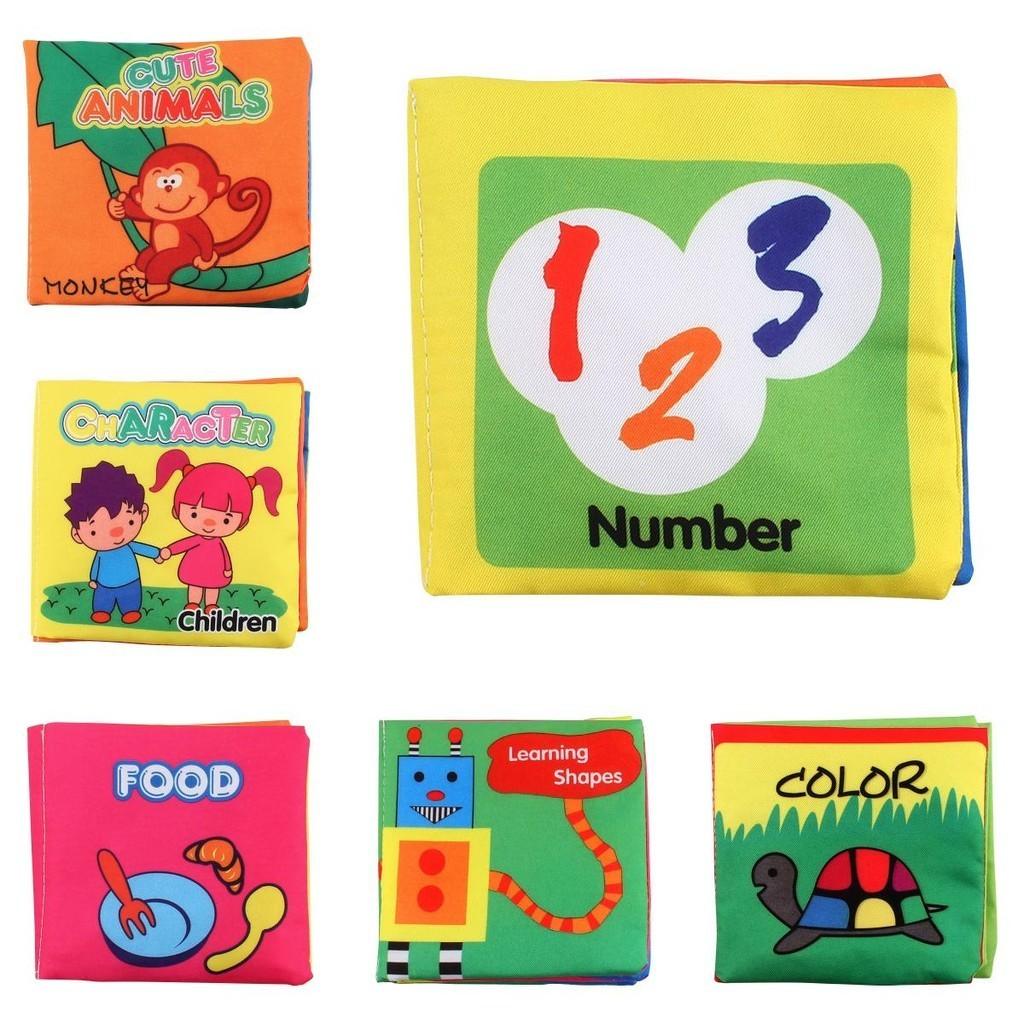 New Baby Soft Cloth Book Hand Book Early Education Toy Sound Paper Bag Packed