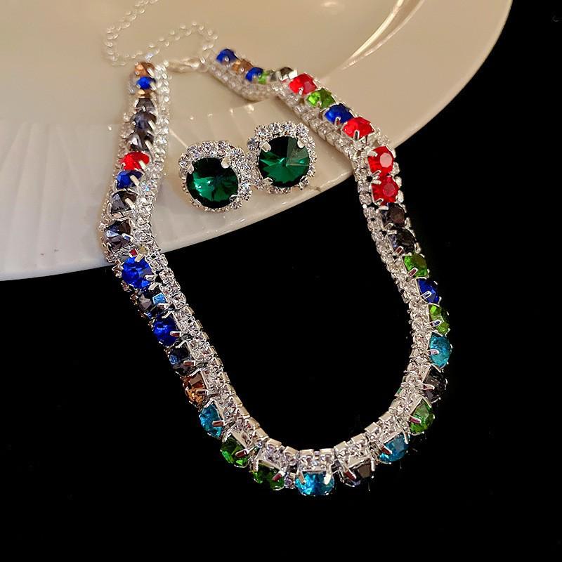 Vintage French Oval Geometric Necklace - High-End Retro Clavicle Chain