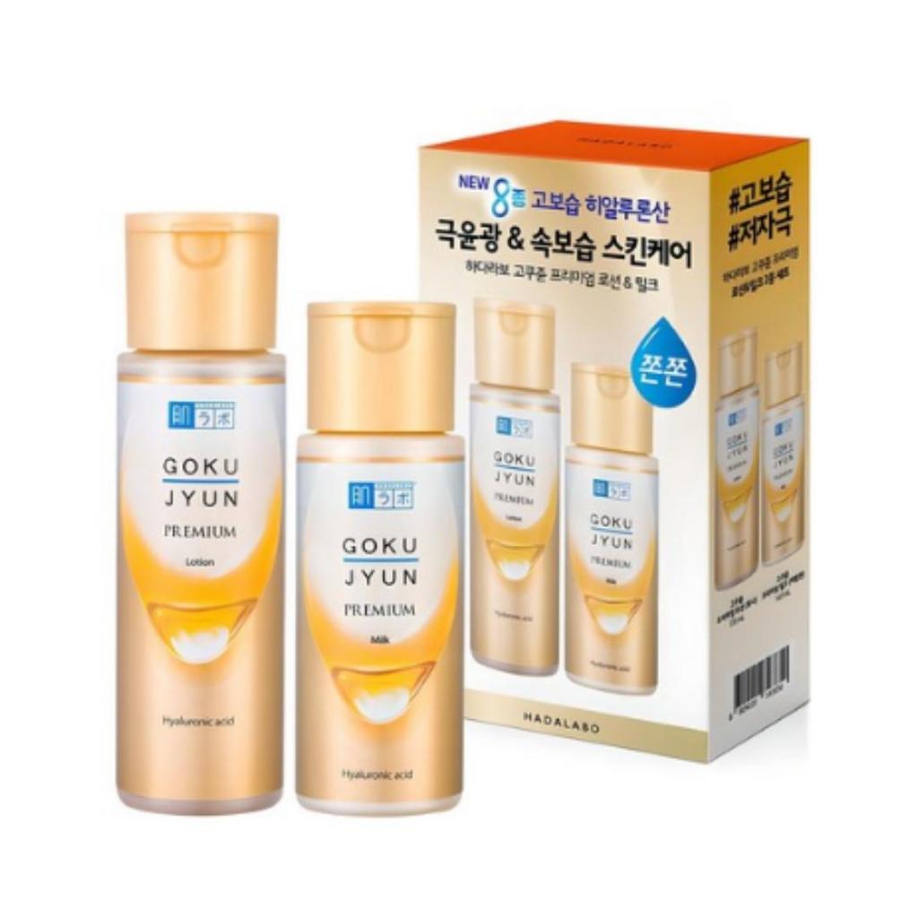 Hada Labo NEW Gokujyun Premium Lotion 170 mL + Milk 140 mL — 1 Set