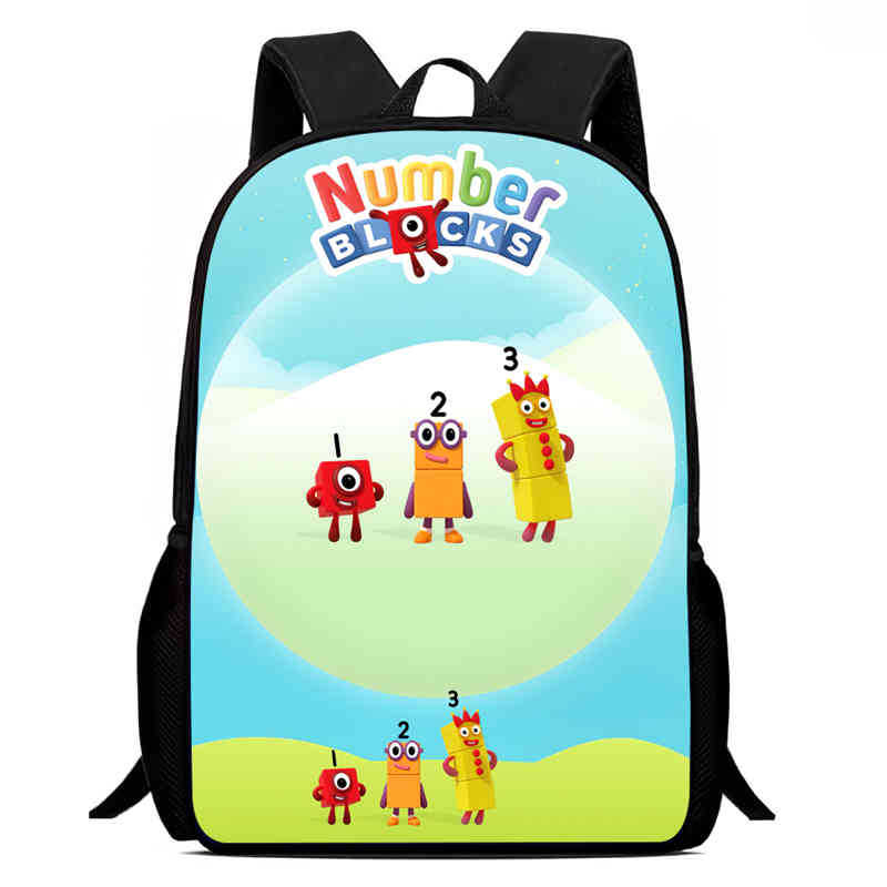Digitale Bausteine Numberblocks Schultasche Hochauflösend Multifunktional Oxford Leichter Rucksack