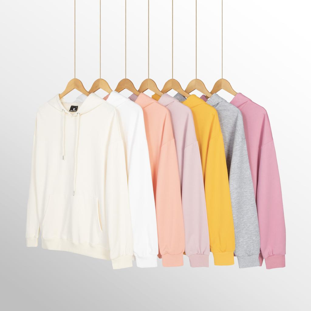 Spring and Autumn Shoulder Loose Polyester Solid Color Hooded Sweater Men's and Women's Couple Pullover Long Sleeve Shirt