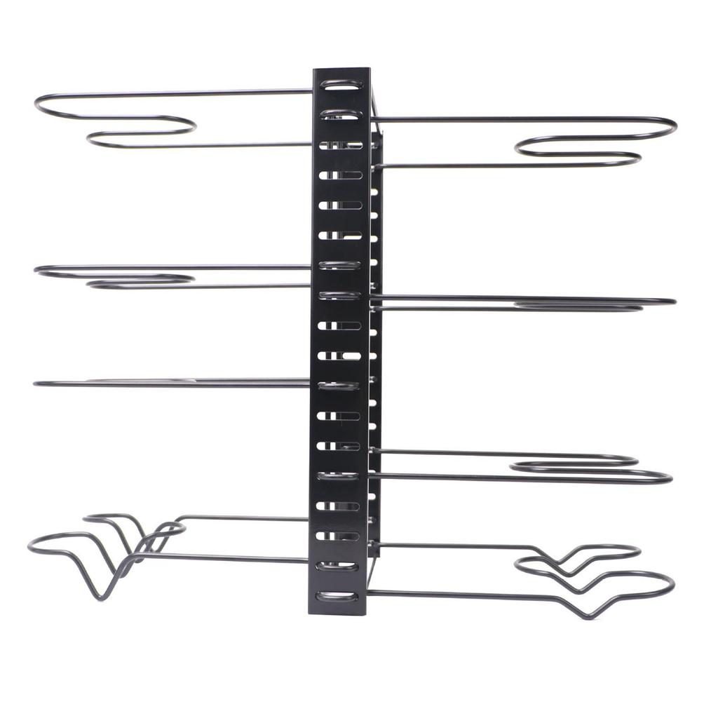 Dwustronny wieszak na garnki: Łatwy w montażu pionowy stojak z żelaznego drutu do przechowywania garnków i patelni