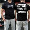 Muscle Men Bodybuilding Training Pure Cotton Loose Round Neck Short Sleeve