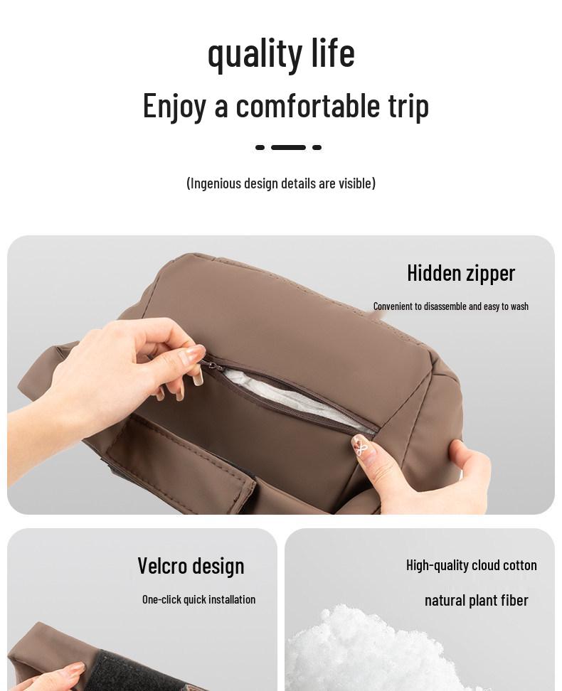 Geely Galaxy Car Accessory Set: Xingyao 8 Headrest, Xingyuan Neck Pillow, Xingjian AL7 Lumbar Support.