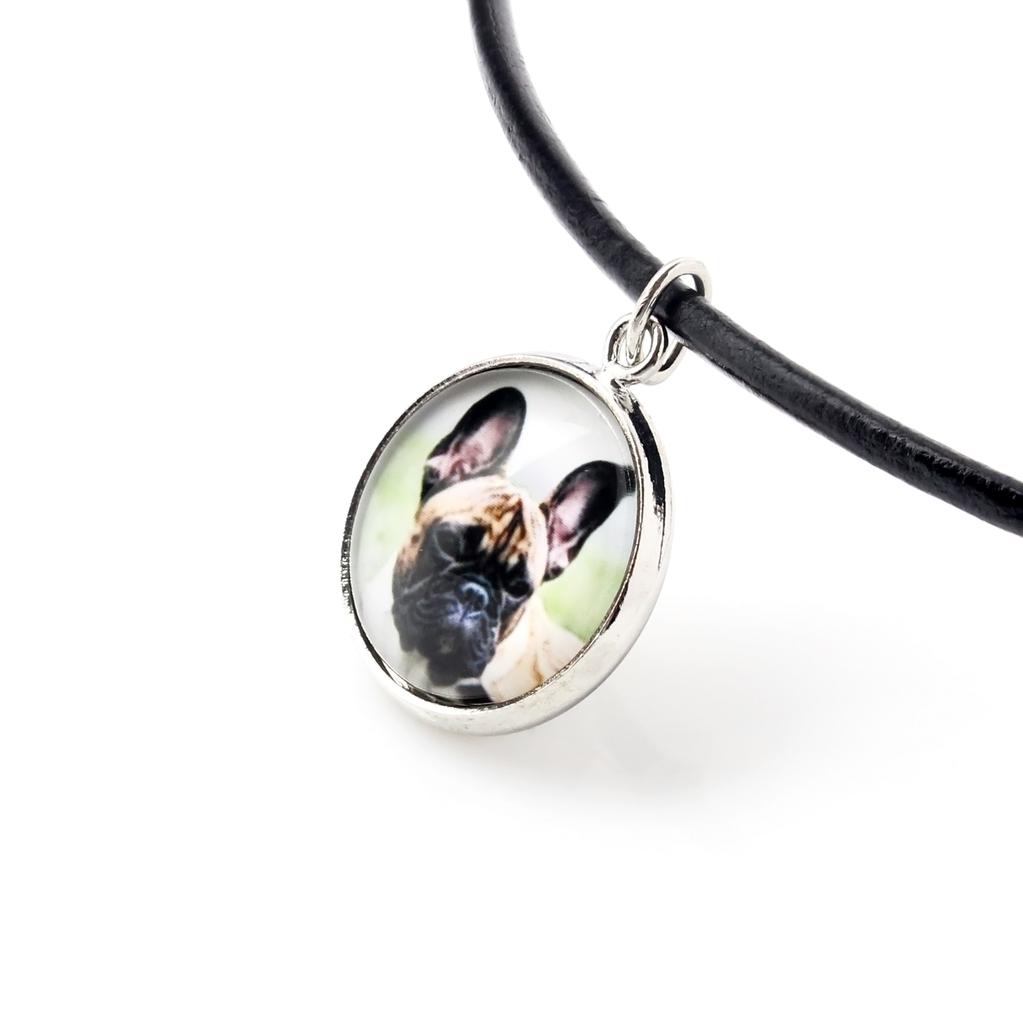 French Bulldog, Frenchie - necklace pendant with your photo, handmade, handcrafted jewelry by Art-Dog brand