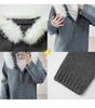 AI Yuan 2025 Winter Plus Size Women's Hooded Sweater with Fur Collar & Dual Zipper, Design MM F701.