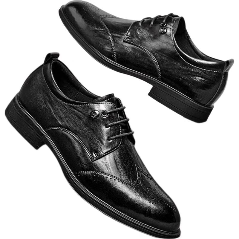HLA Men s Carved Brogue Business Leather Shoes 41