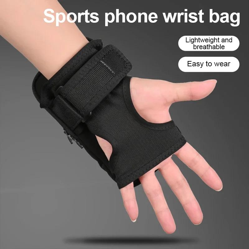 HAISSKY Ultra-dünne Handgelenk-Lauftaschen für iPhone 17 16 15 14 13 Pro Max 17 Air 16 Plus Samsung Xiaomi Reißverschluss Sport-Armbandtasche