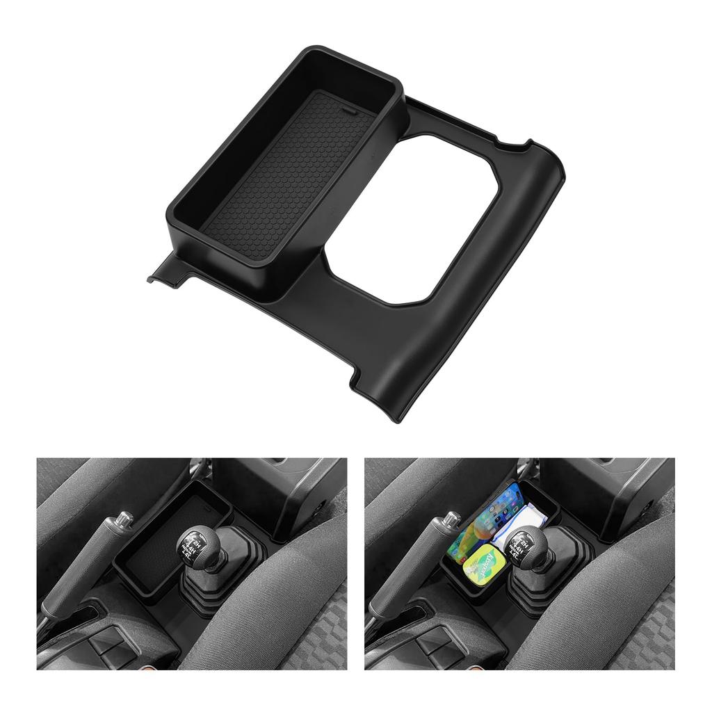 LUCKEASY Shift Lever Storage Box for Suzuki Jimny Nomad JC74W Automatic Shift Lever Storage Tray with Noise Shock Scratch and Scratch Concealment Easy