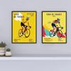 Bike and Cyclist Tour De France Poster Alpe D'Huez Circuit Landscape Prints Canvas Painting Wall Picture Living Room Home Decor