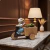 Hare Planter Cute Resin Bunny Flower Pot Realistic Craftsmanship for Courtyard,
