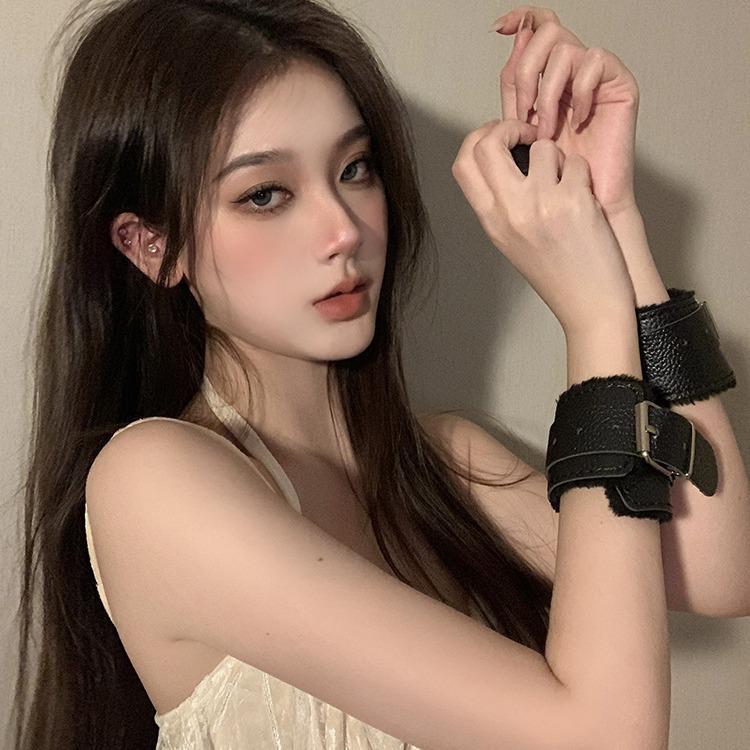 Plush Leather PU Handcuffs & Anklets - Soft Shackles for Photo Props & Cosplay.