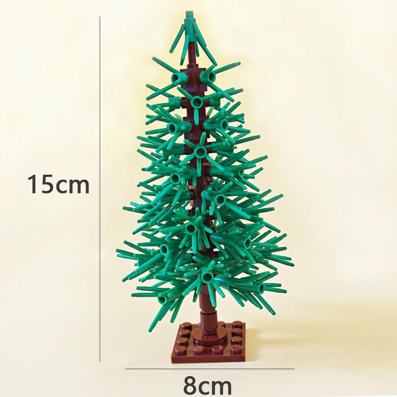 

Non-Toxic Small Building Block Model Christmas Tree Holiday Decorations Plant Landscape Compatible With Lego Blocks Brick