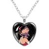 Perfect Blue Anime Movie Cartoon Glass Heart-Shape Pendant Necklace Cass Heart Shape Pendant Necklace Jewelry Charm Collect Gift