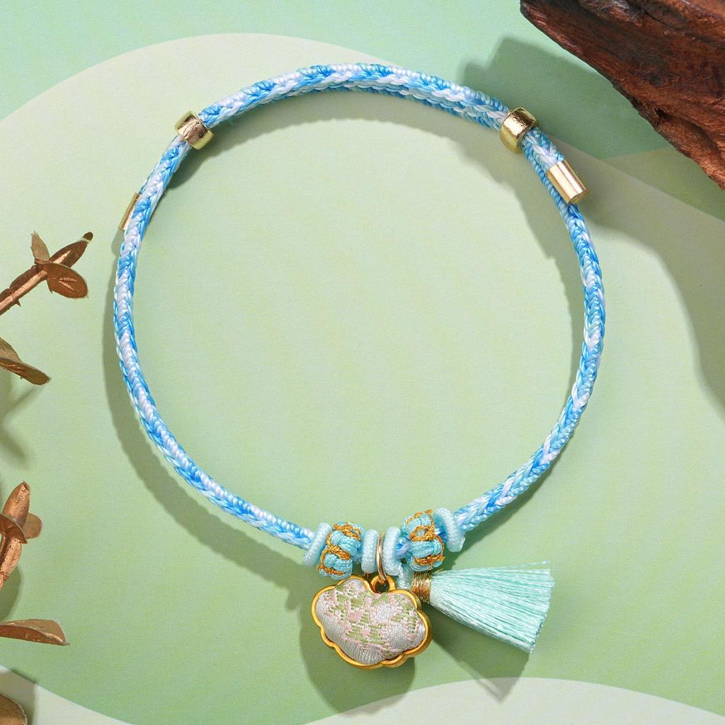 Dragon Boat Festival Ethnic Five-Colored Bracelet with Song Brocade Gourd Coin Purse & Zongzi-Inspired Hand Jewelry Gift.