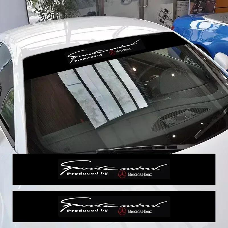 Car Front Windshield Sticker Decal Decoration For Mercedes Benz AMG GLE GLS GLC CLA GLA GLB W204 W205 W203 W210 W213 W169 W176