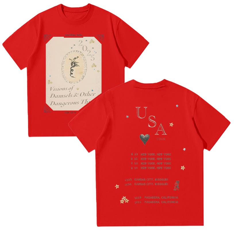 Chappell Roan Pop-Up Show T-shirts Chappell Roan Fans Gift Tee Men Women High Quality Cotton Clothing Summer Y2K Comfortable Top