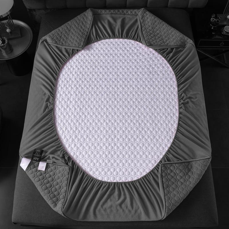 New Graphene Milk Fleece with Cotton Fitted Sheet, Warm and Fast Heating Bedcover, Home Simmons Protective Cover