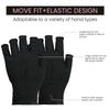 1 Pair of Black Wear-resistant Work Gloves for Women and Men Knitted Breathable Elastic Outdoor Protective Gloves