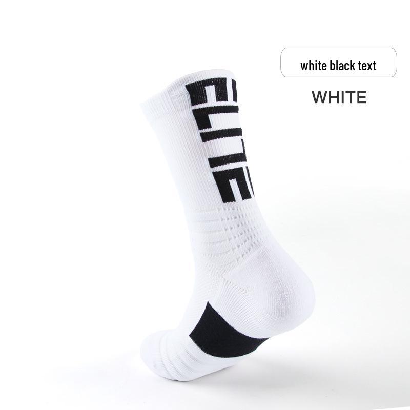New Men's Elite Non-Slip Basketball Socks - Thickened, Trendy Sports Socks with Intermittent Terry Cushioning