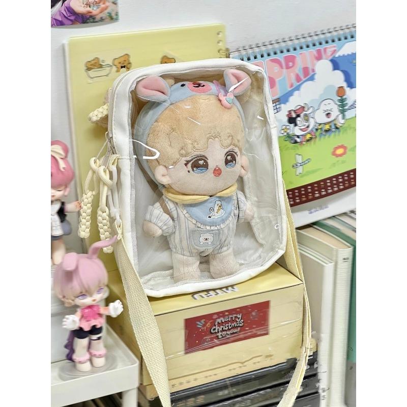 Small Bag For Girls Transparent Pocket Itabag Women With Zipper Itabag for 20cm dolls Handbags and Purses Crossbody Bags