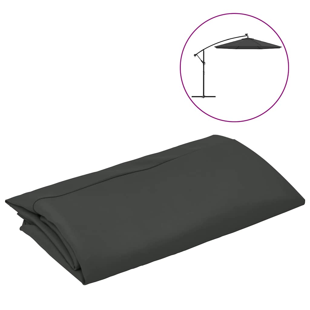 Vidaxl Replacement Cover for Garden Umbrella, Anthracite, 300 Cm
