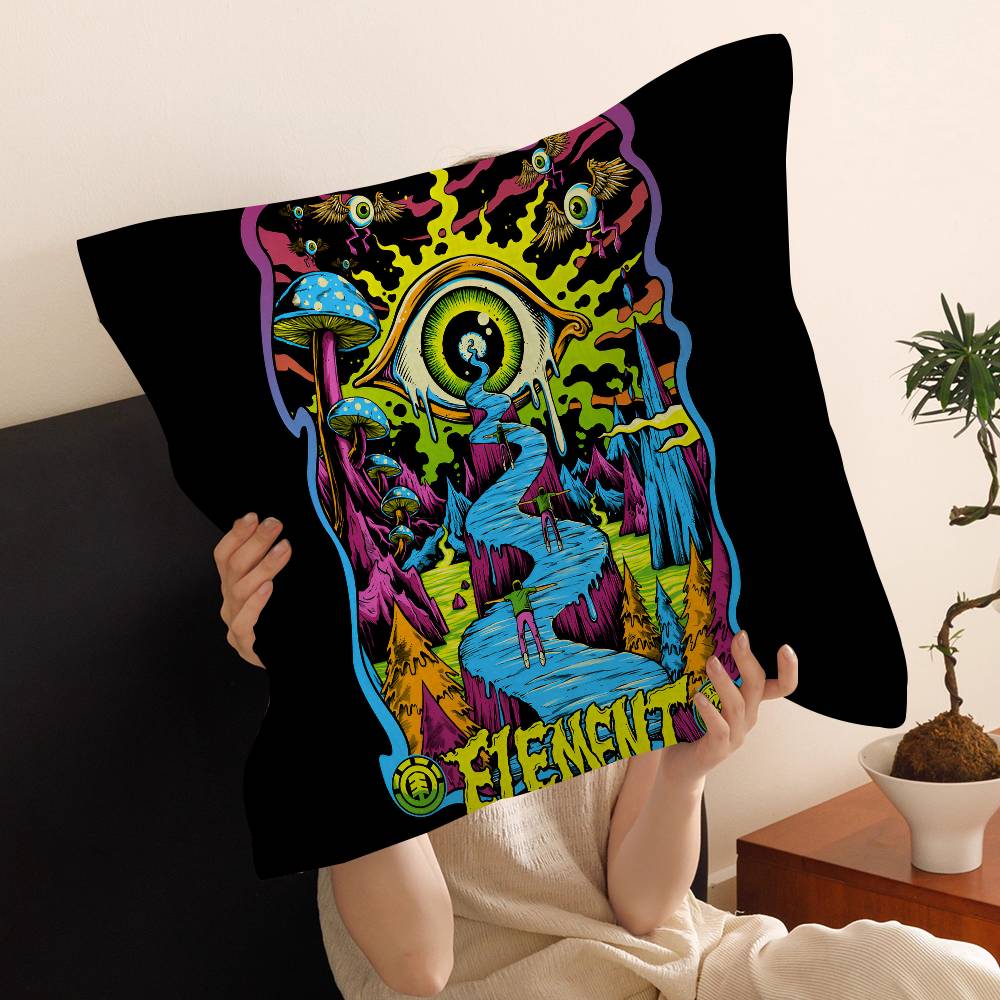 

Elemen tal-Skateboards Personalized Pillow Cover Kids Bedroom Wild Party Decor Pillowcase kid Birthday shower Gift 30cmx30cm