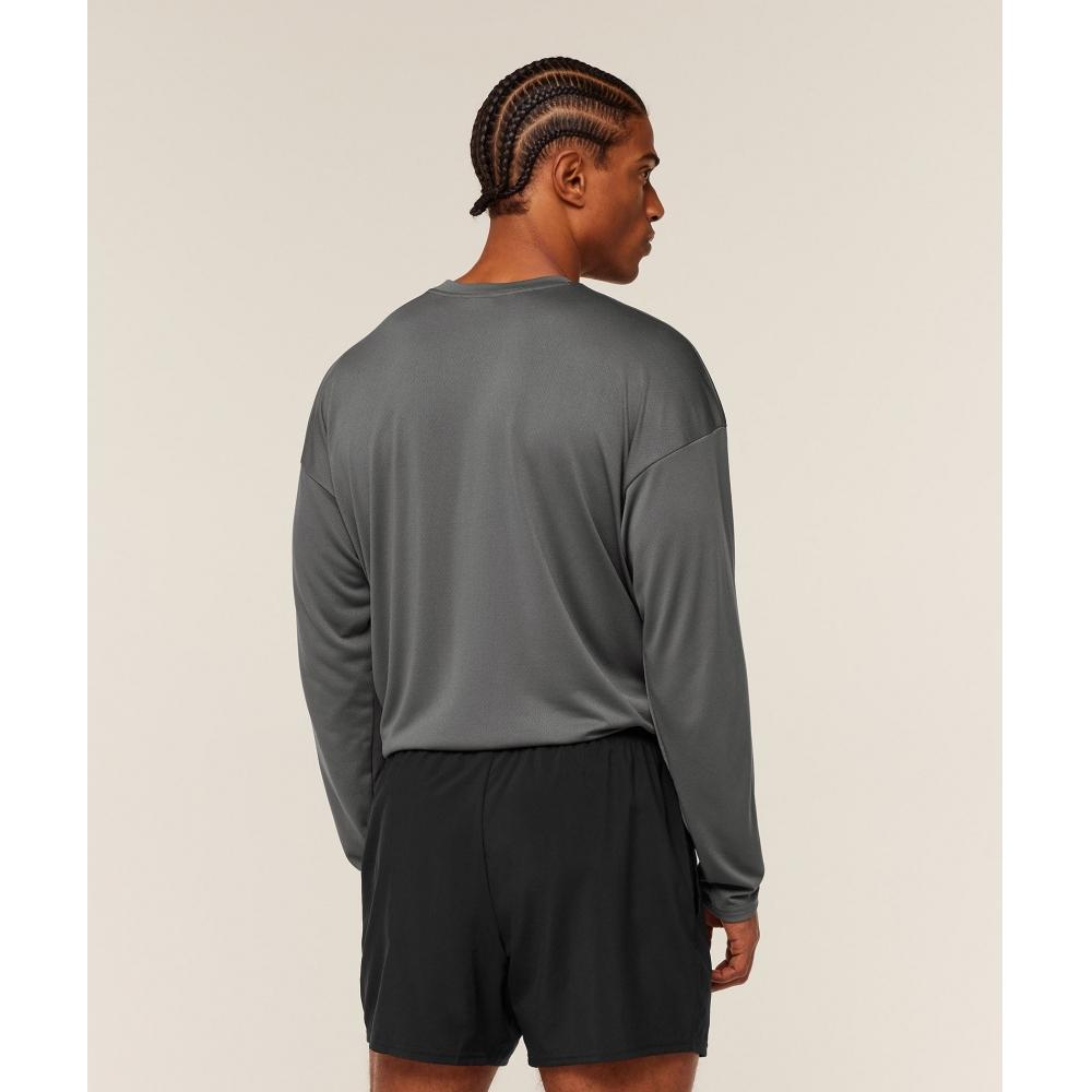 Gymshark Arrival Oversized Long Sleeve T shirT silhoueTTe Grey A3b4v Gbp4