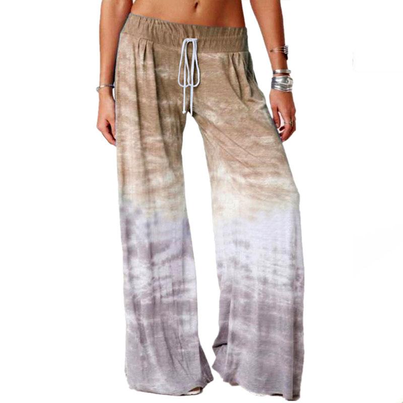 Women's Pants Loose Casual Comfortable Gradient Color Printing Yoga Wide Leg Pant Sports Pants