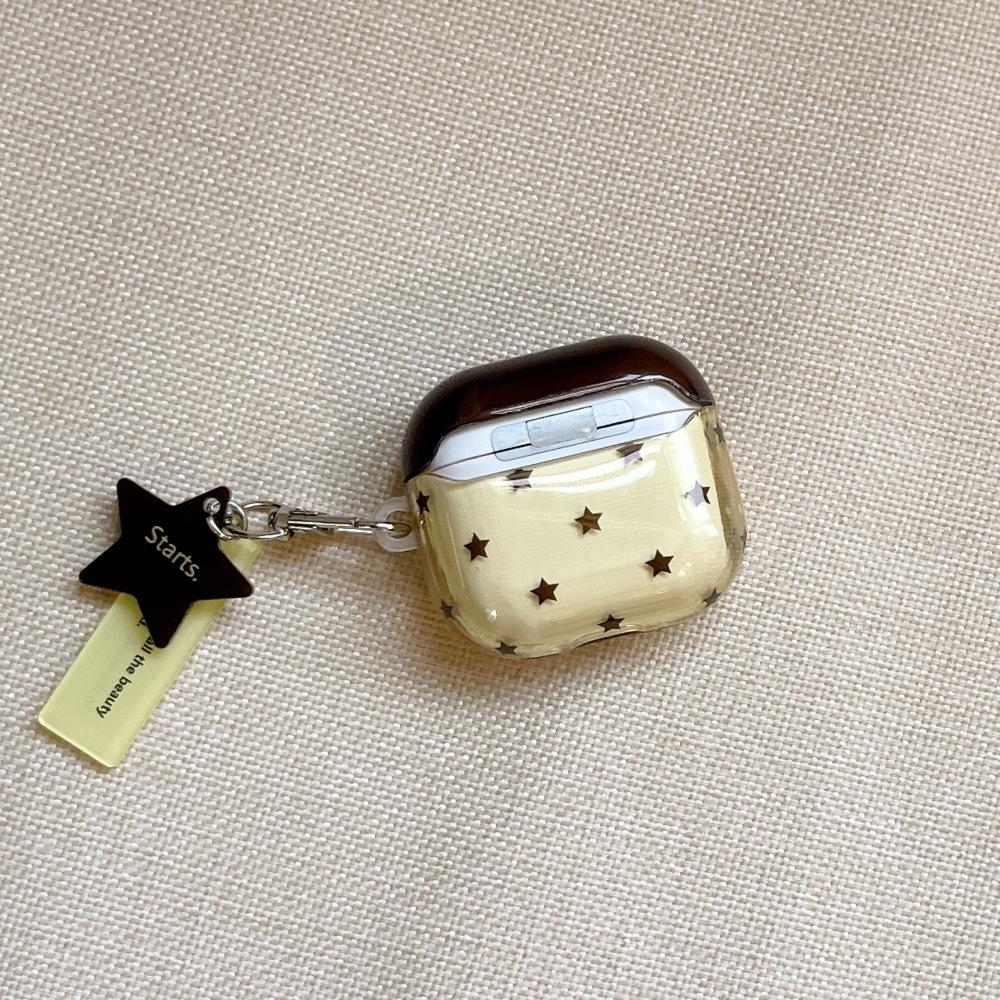 Simple Contrasting Color Star Earphone Cover for Apple AirPods 1 /1 Generation Cartoon Pendant Case PRO1 Anti-drop PRO1
