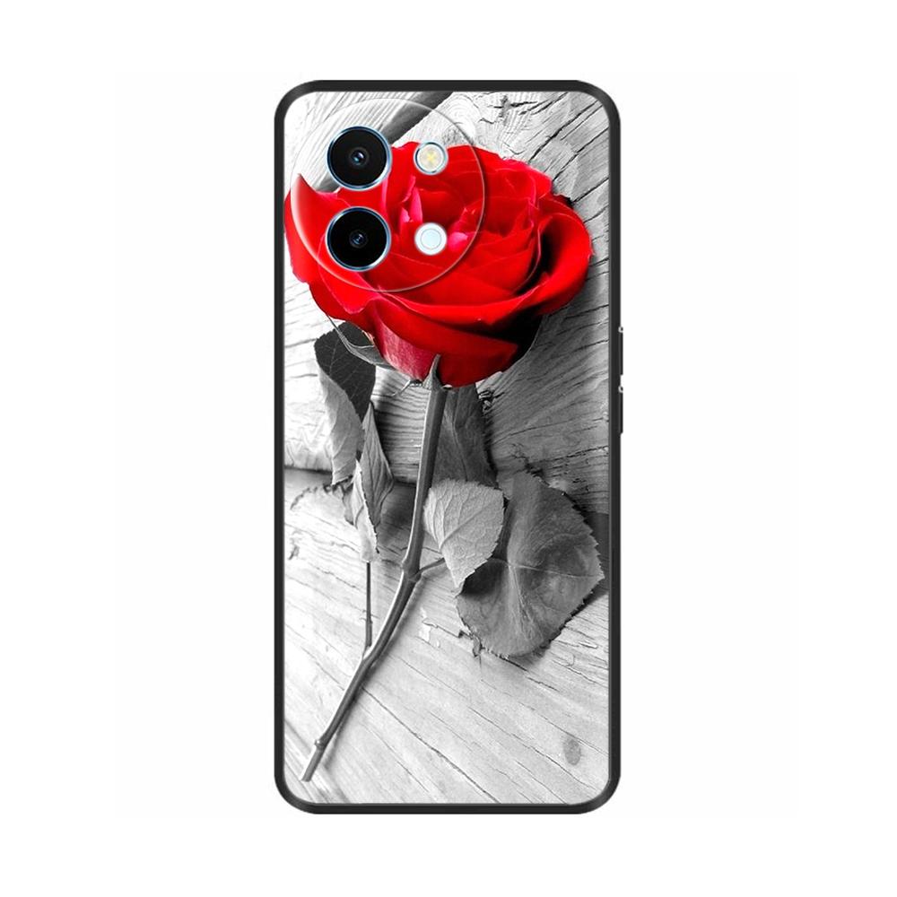 For Vivo Y38 5G Phone Case Painted Soft Black TPU Silicone Bumper For Vivo Y38 Y200i Y200t T3x Protective Back Cover Cases Capas
