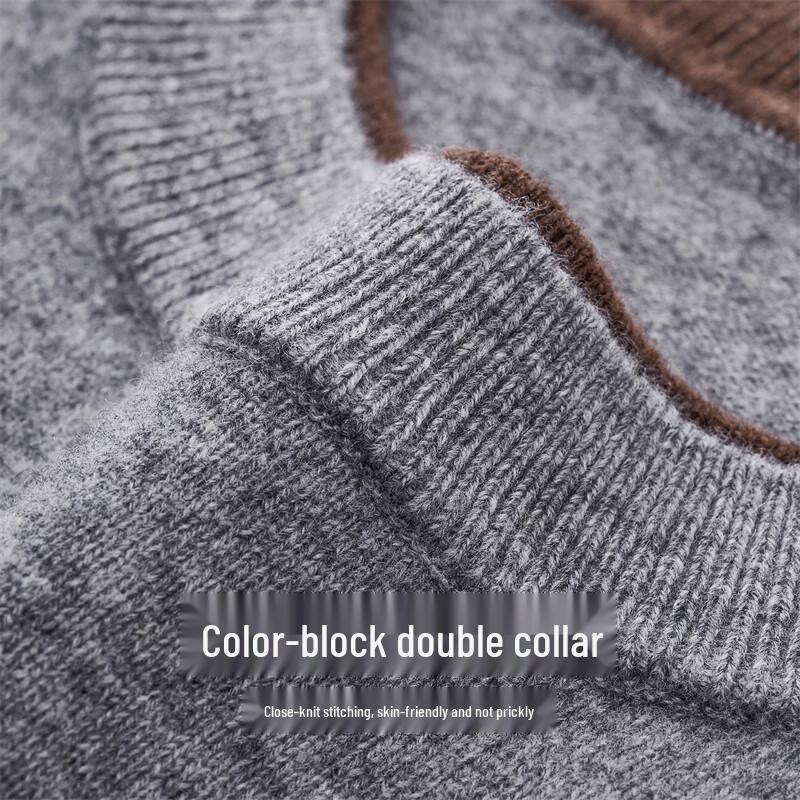 Seven Wolves Herren Kaschmir-Mischung Rundhals Pullover