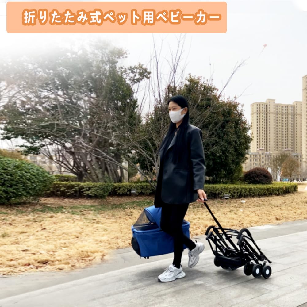 Athvcht Pet Separate with Rotating Front Dog Easy To Assemble Easy To Store Dog Large Heavy Load For Small Medium Convenient for Going Walking Cart,