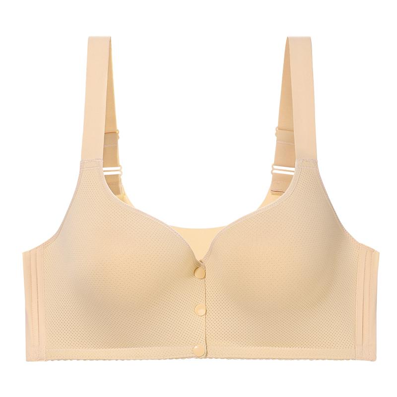 Sexy Leopard Print Large Size Bra Without Steel Ring Vest Front Buckle Bra Suitable for Big Breasts